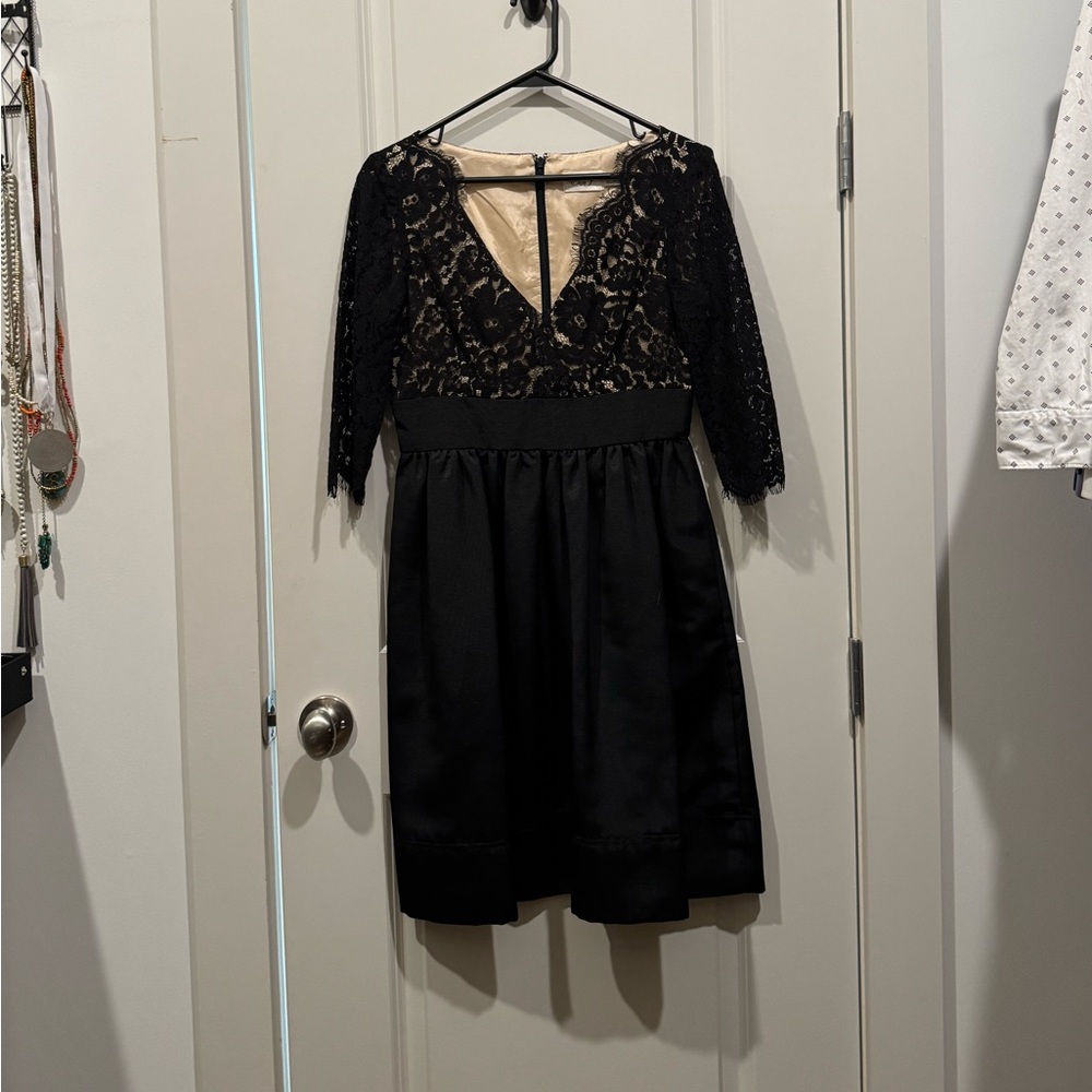 Eliza J Black Lace Long Sleeve Dress